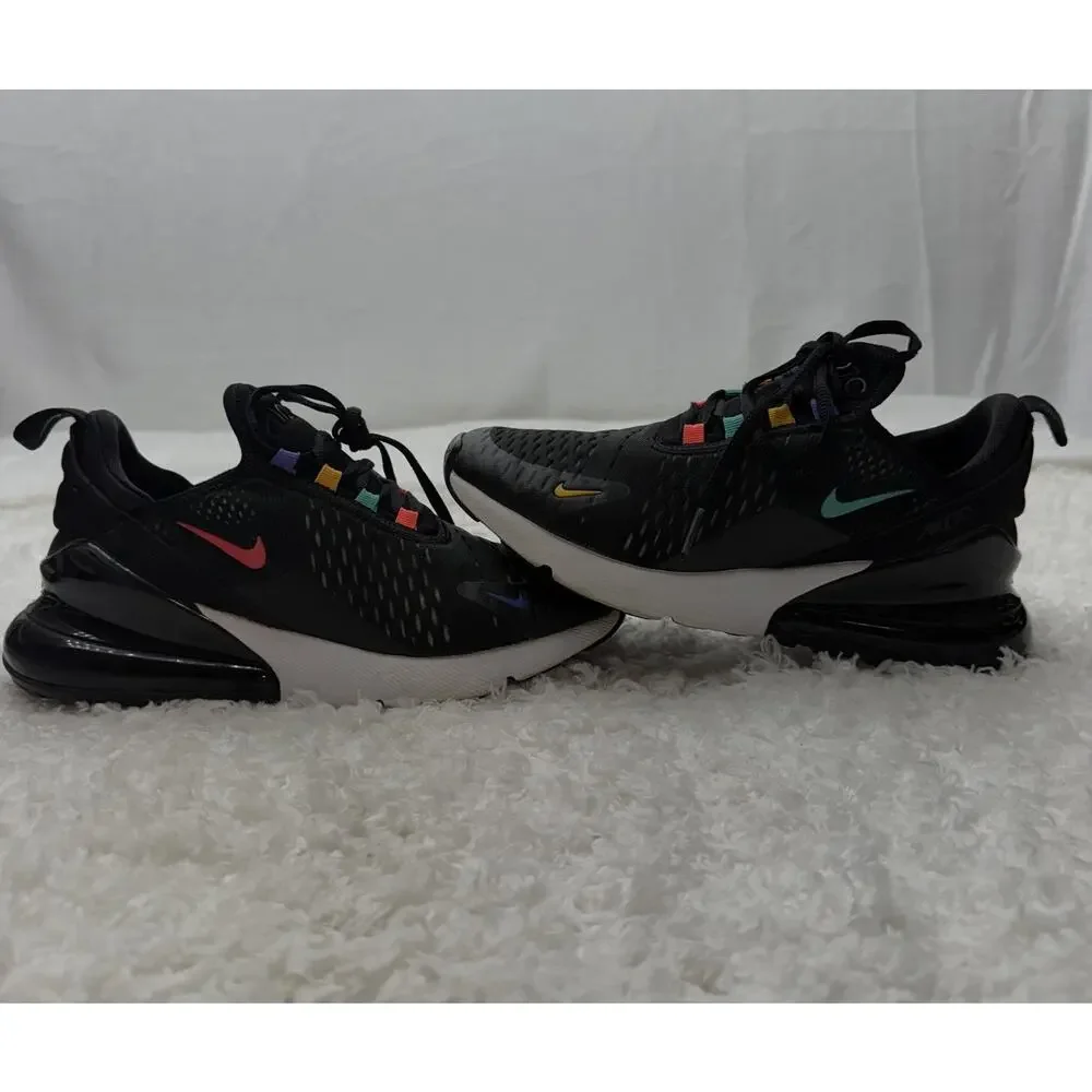 Nike Air Max 270 Size 5.5Y Running Shoes Black Multicolor